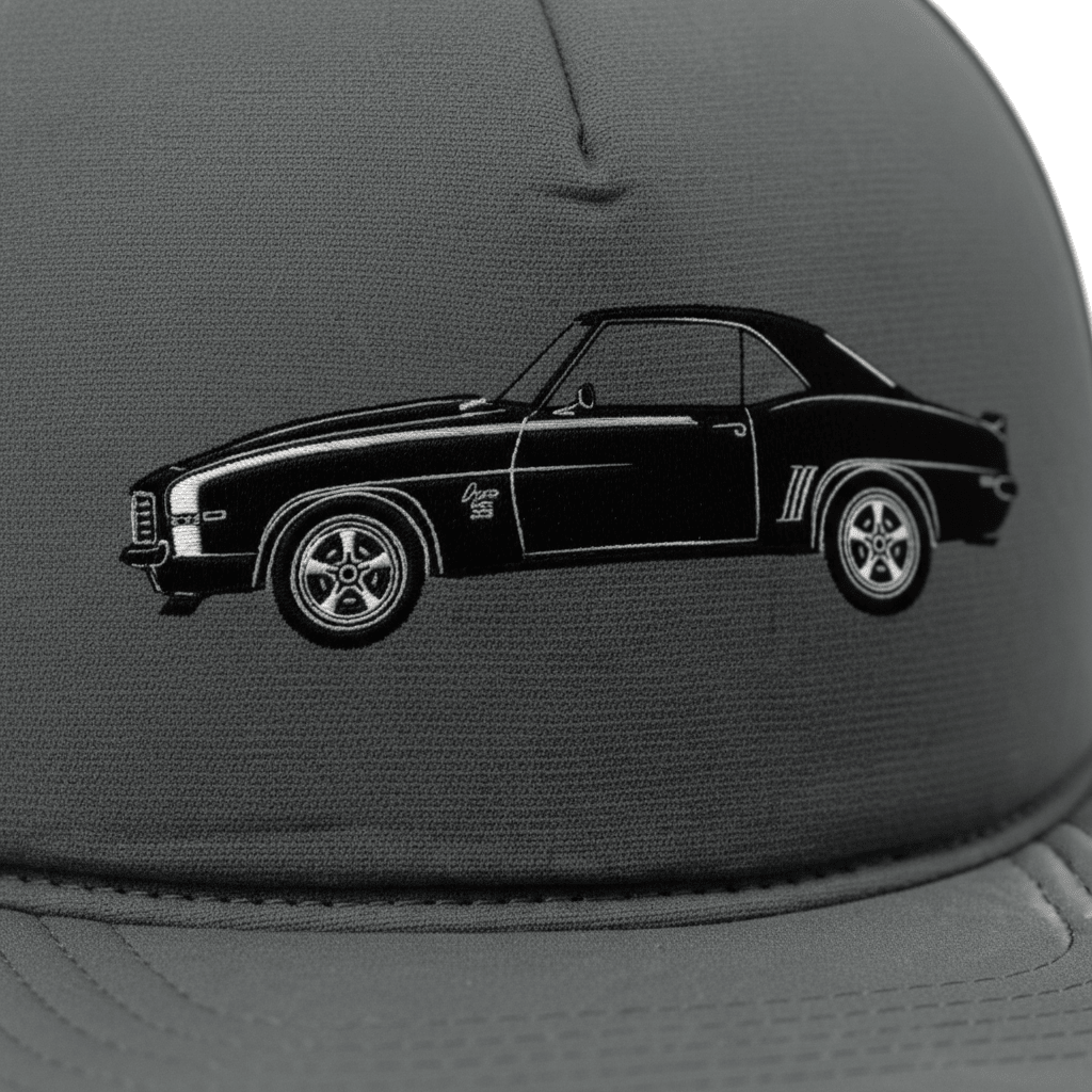 1969 Camaro SS Embroidered Trucker Cap - Driver's Perspective