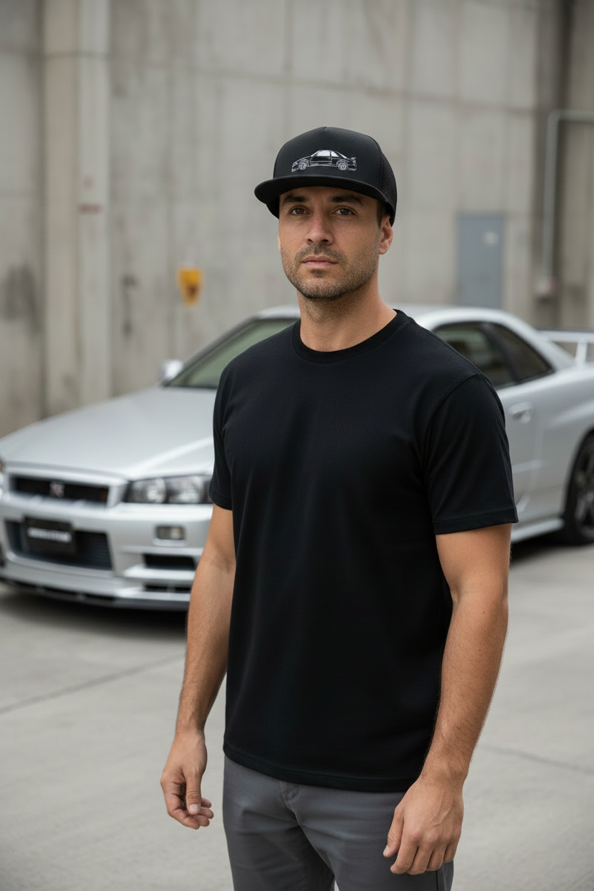 BNR34 Embroidered Trucker Cap