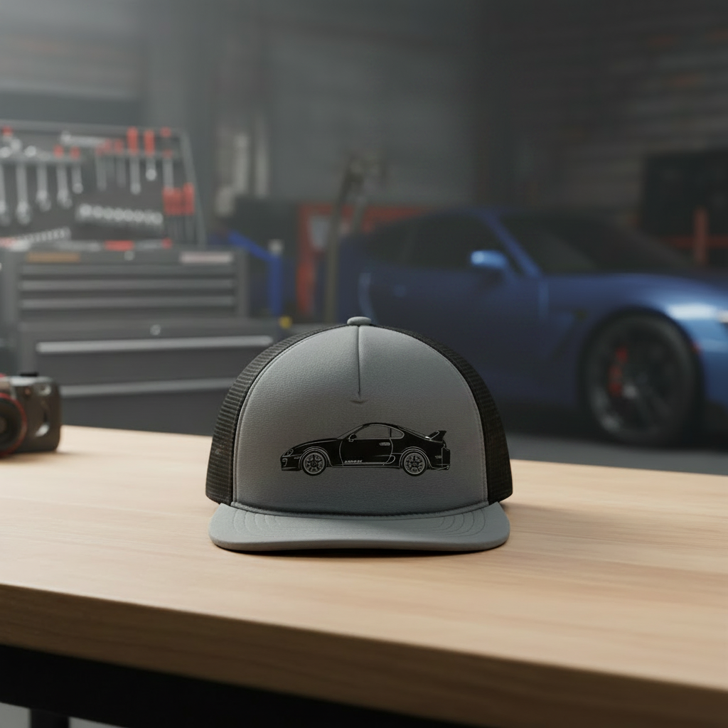 A80 Supra Embroidered Trucker Cap