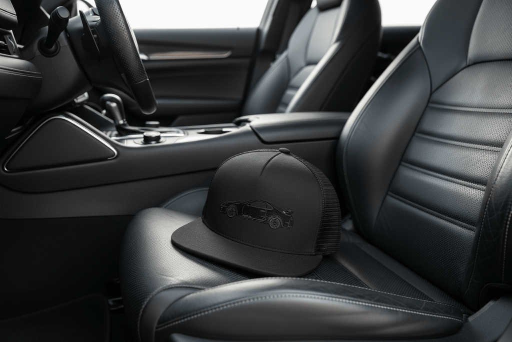 A80 Supra Embroidered Trucker Cap - Driver's Perspective
