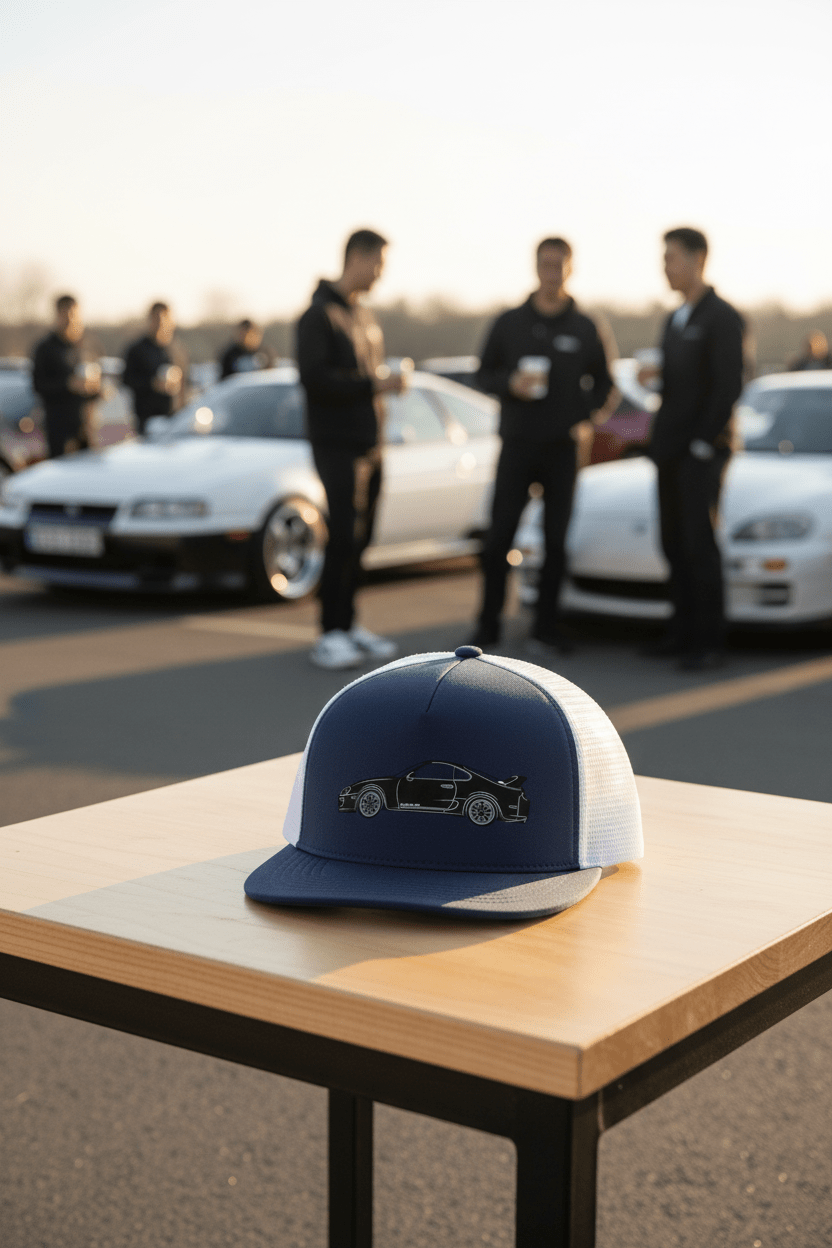 A80 Supra Embroidered Trucker Cap - Driver's Perspective