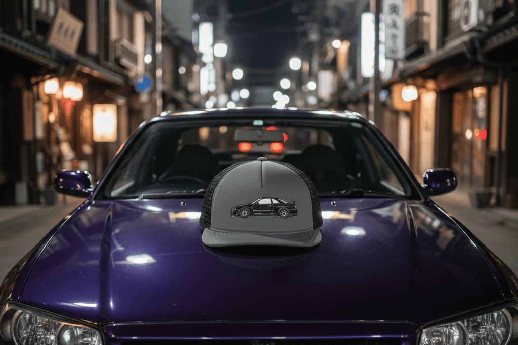 BNR34 Embroidered Trucker Cap - Driver's Perspective