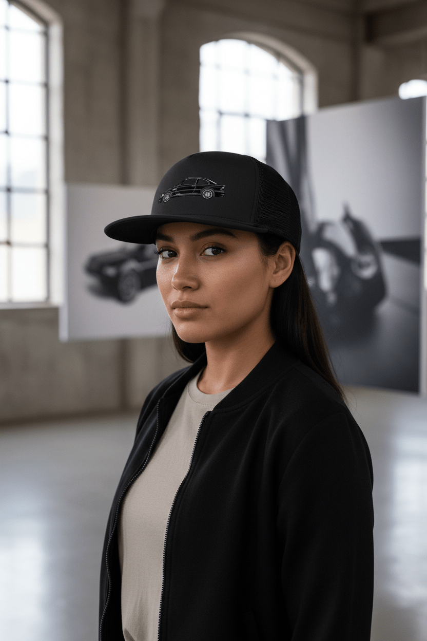 E46 M3 CSL Embroidered Trucker Cap - Driver's Perspective