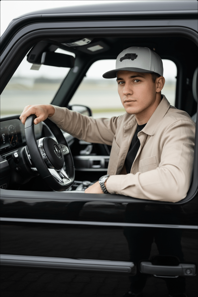 G63 G-Wagon Embroidered Snapback Cap - Driver's Perspective