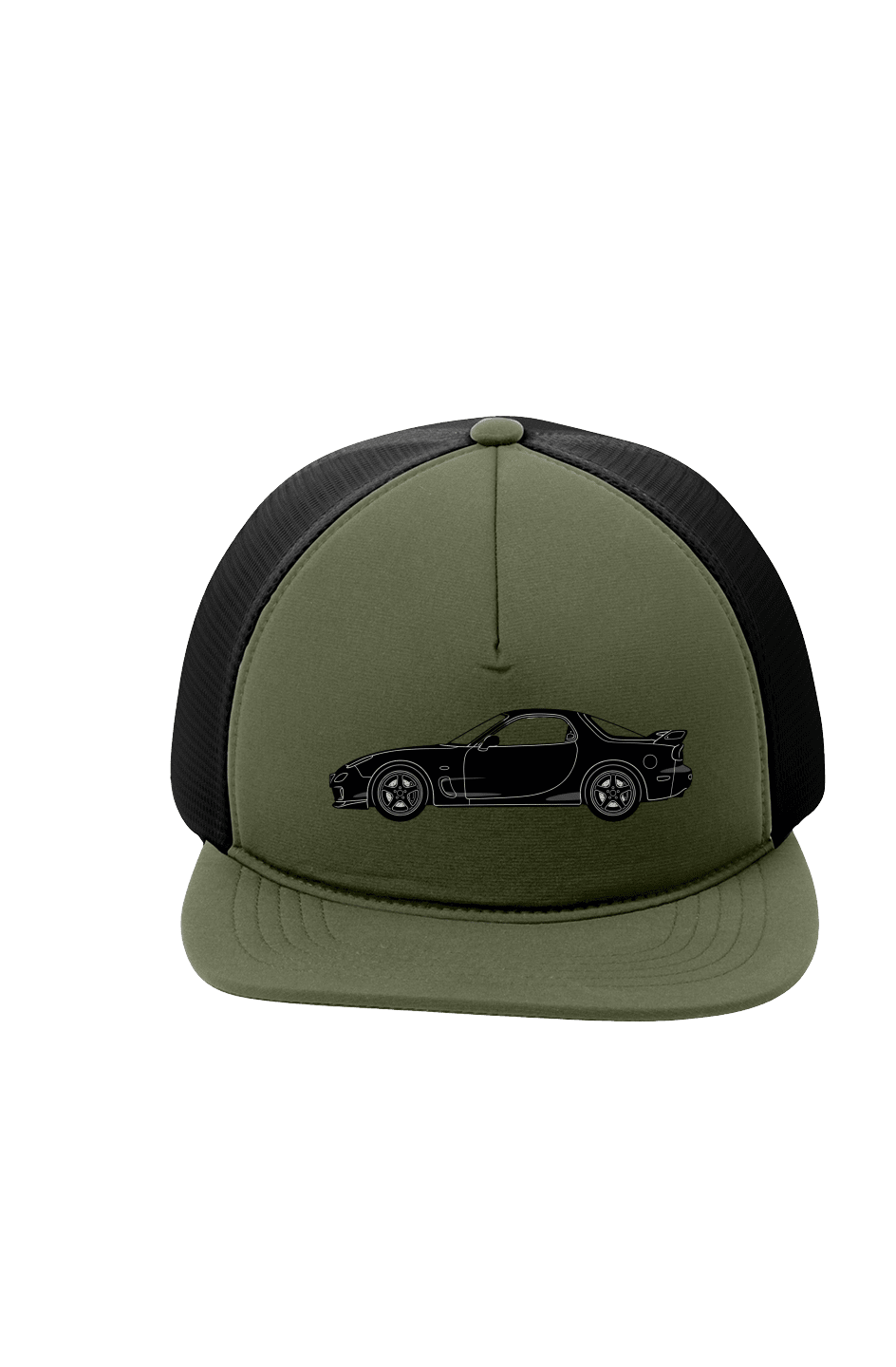 RX-7 Spirit R Embroidered Trucker Cap - Driver's Perspective