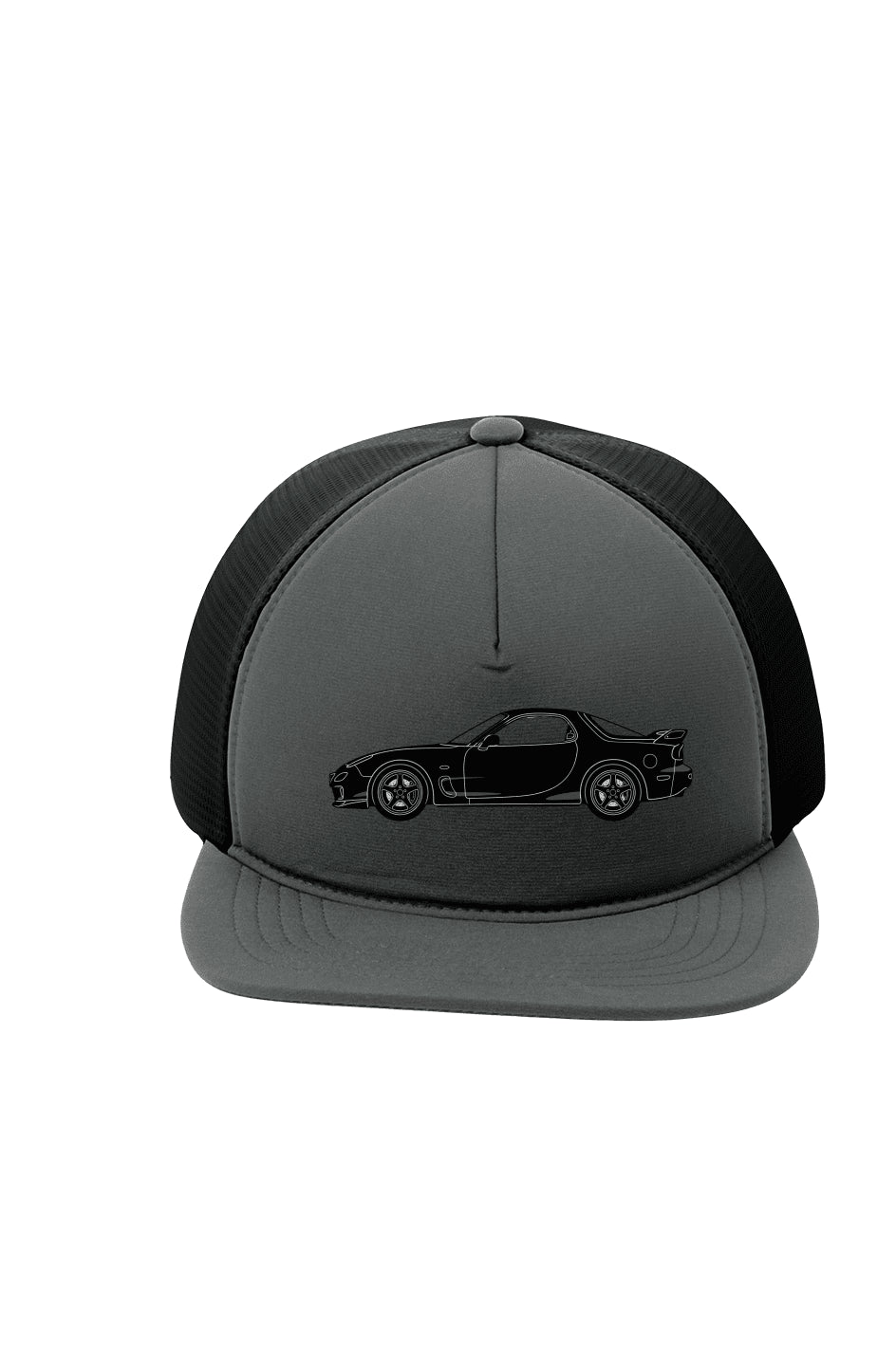 RX-7 Spirit R Embroidered Trucker Cap - Driver's Perspective